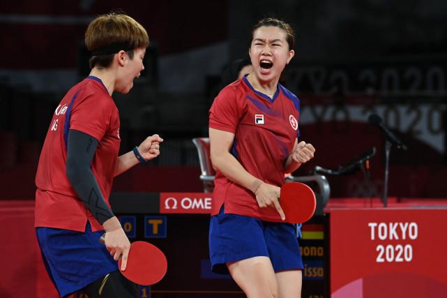 香港乒乓女团vs德国乒乓女团的相关图片